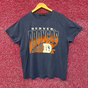 Junk Food Clothing NFL Denver Broncos Chrome Retro Style T-Shirt Large